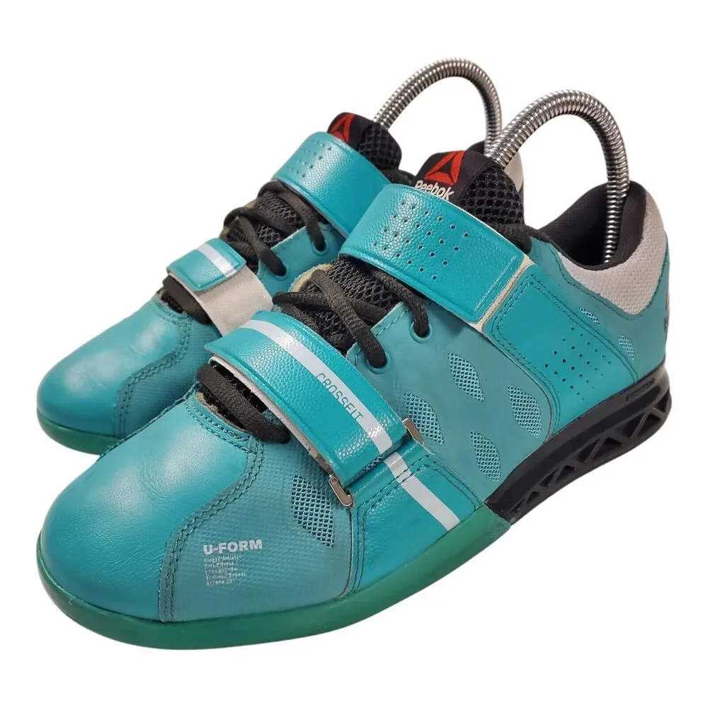 REEBOK Shoes CF74 Womens Size 7 Blue Black CROSSFIT U-FORM Weightlifting M40708